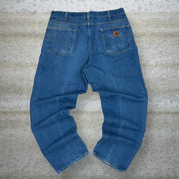 Vintage Carhartt Jeans Relaxed Fit Medium Wash Denim 90s - Picture 1 of 7